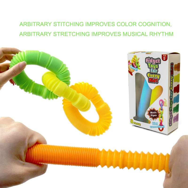 Pop It Fidget Toys Simpl Dimmer Antistress Toys For Children Elastic Telescopic Tube Sensory Toy Soothing Decompression enlarge