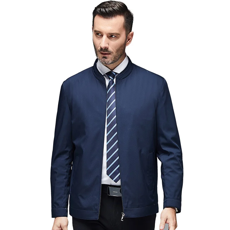 

8905 Dad Spring Clothing Jacket Middle-aged Men Spring and Autumn Thin Clothes Mens Jackets and Coats