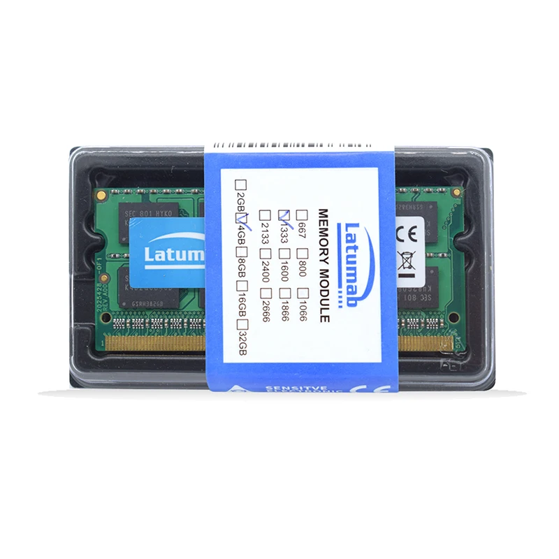Latumab 4 Гб DDR3 1333 МГц PC3-10600 памяти ноутбука So dimm память ram 204 шпильки ноутбук превосходного качества модуль SODIMM DDR3 ram