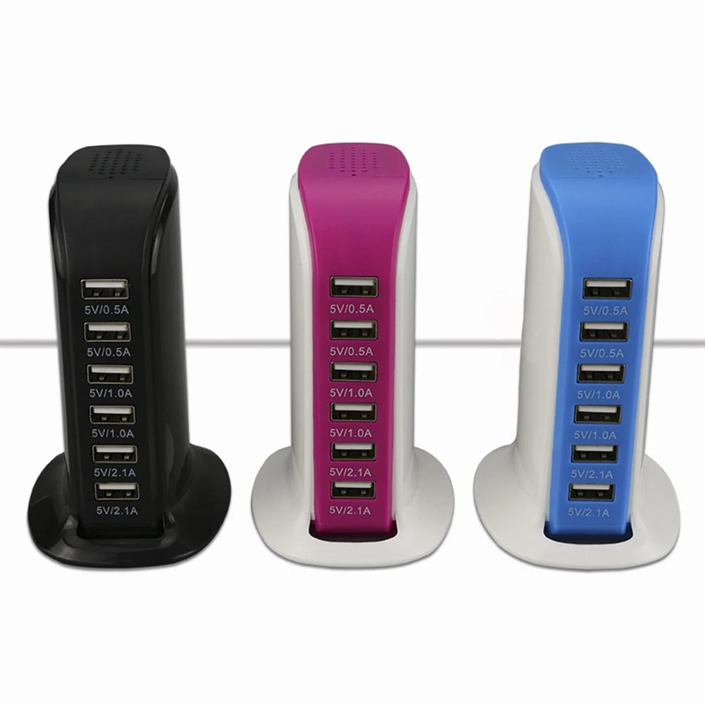 Универсальное зарядное устройство с 6 USB портами док станция для быстрой зарядки