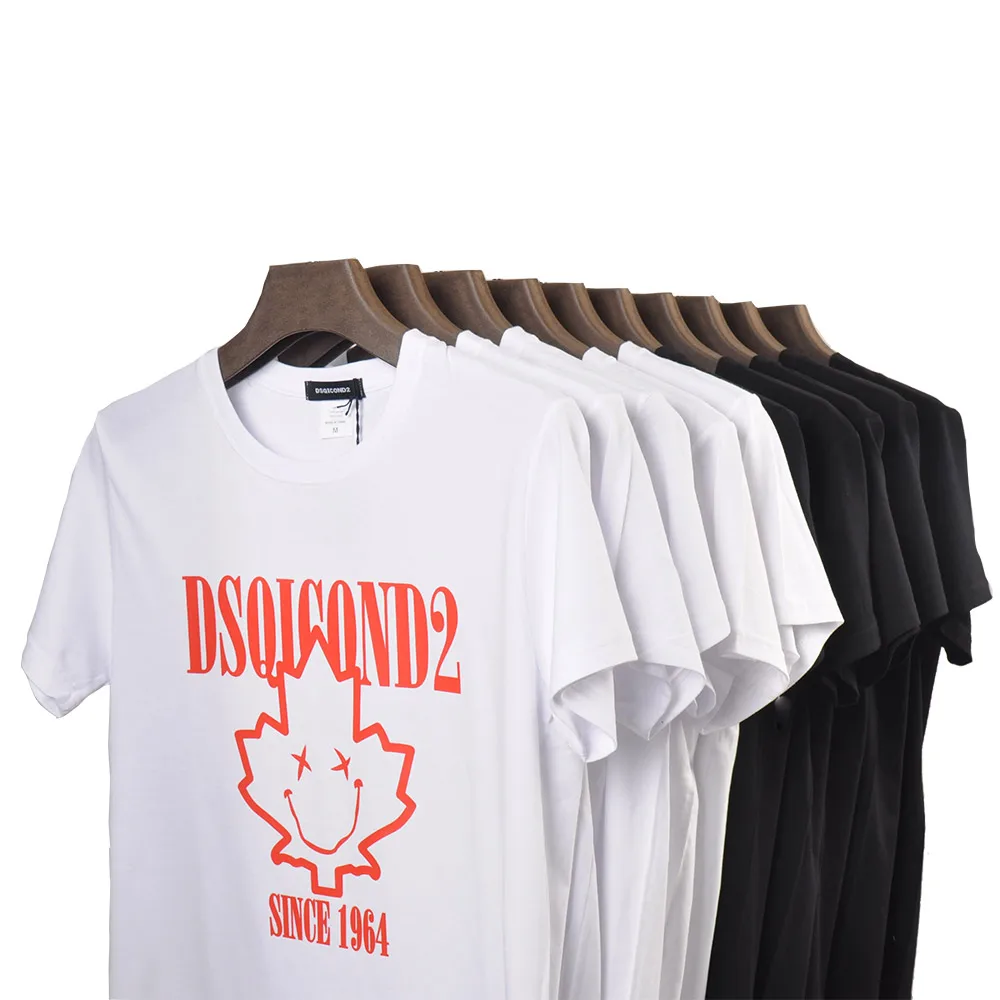 Женская футболка DSQICOND2 модная повседневная из 100% хлопка с принтом кленового