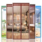 Магнитная сетка для защиты от насекомых, сетка для защиты от комаров, автоматическое закрытие, размер под заказ, простая установка, новинка 2021