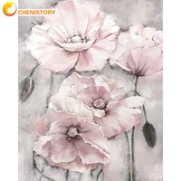 chenistory 60x75cm frame painting by number for adults flowers abstract picture by numbers handcraft acrylic paint home decors