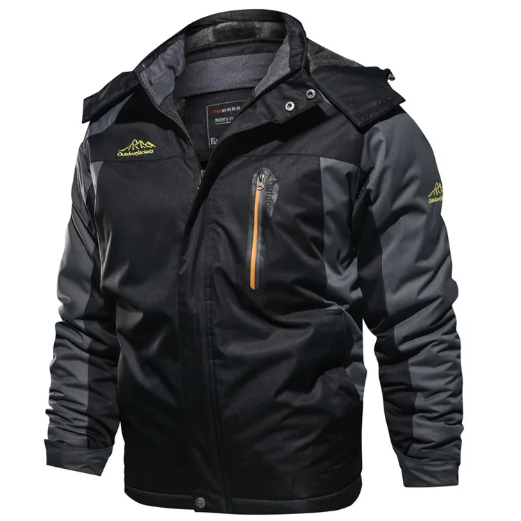 

New Winter Men's Parkas Thick Fleece Warm Coat Men Jackets Hooded Coats Mens Brand Clothing Plus Size 7XL 8XL J6T603