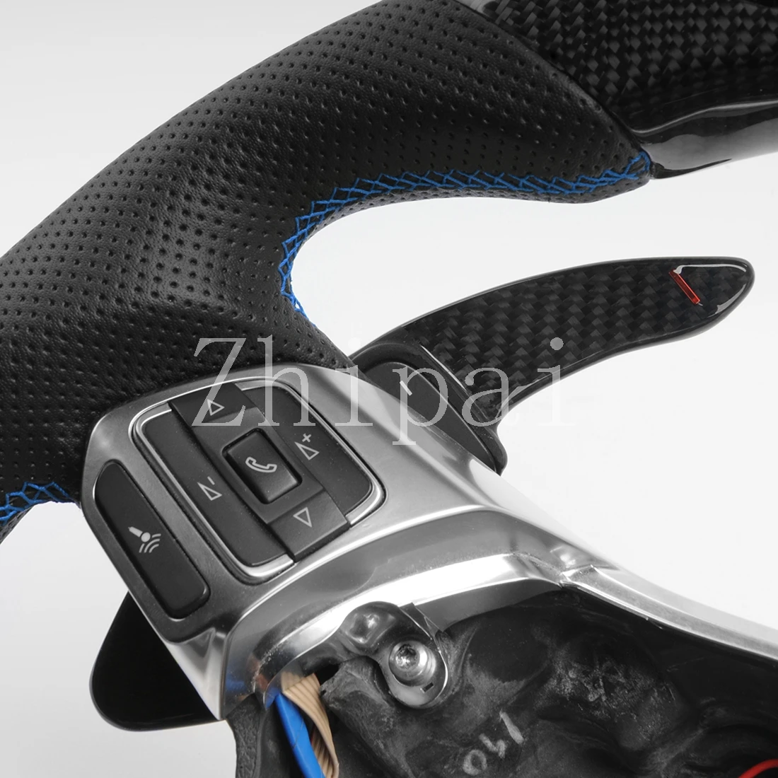 

carbon fiber steering wheel for MK6 gti R for volkswagen golf MK6 for perforated leather steering wheel assembly with led