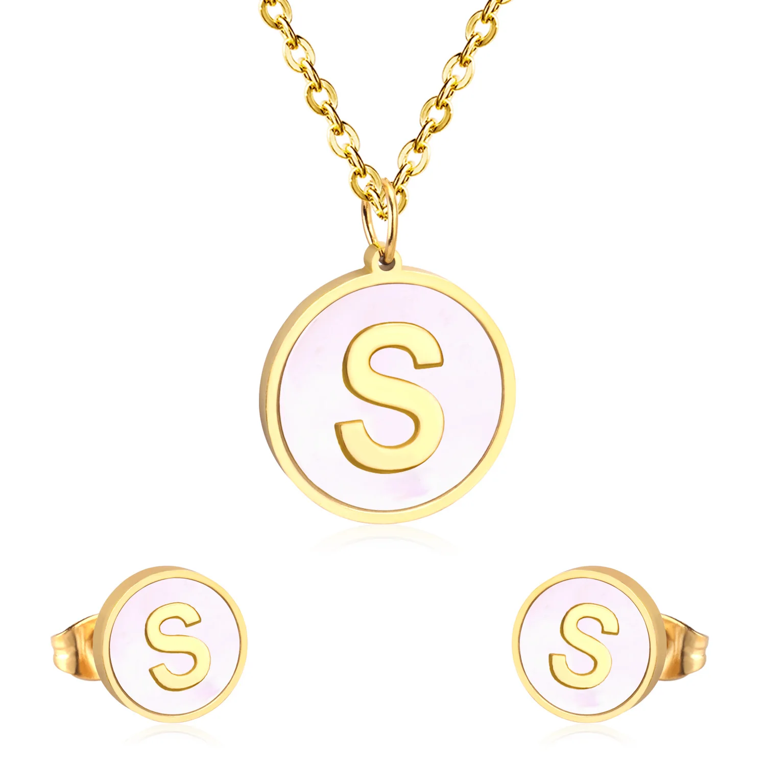 Набор свадебных ювелирных изделий ASON steel серьги Пусеты Из Нержавеющей Стали с 26