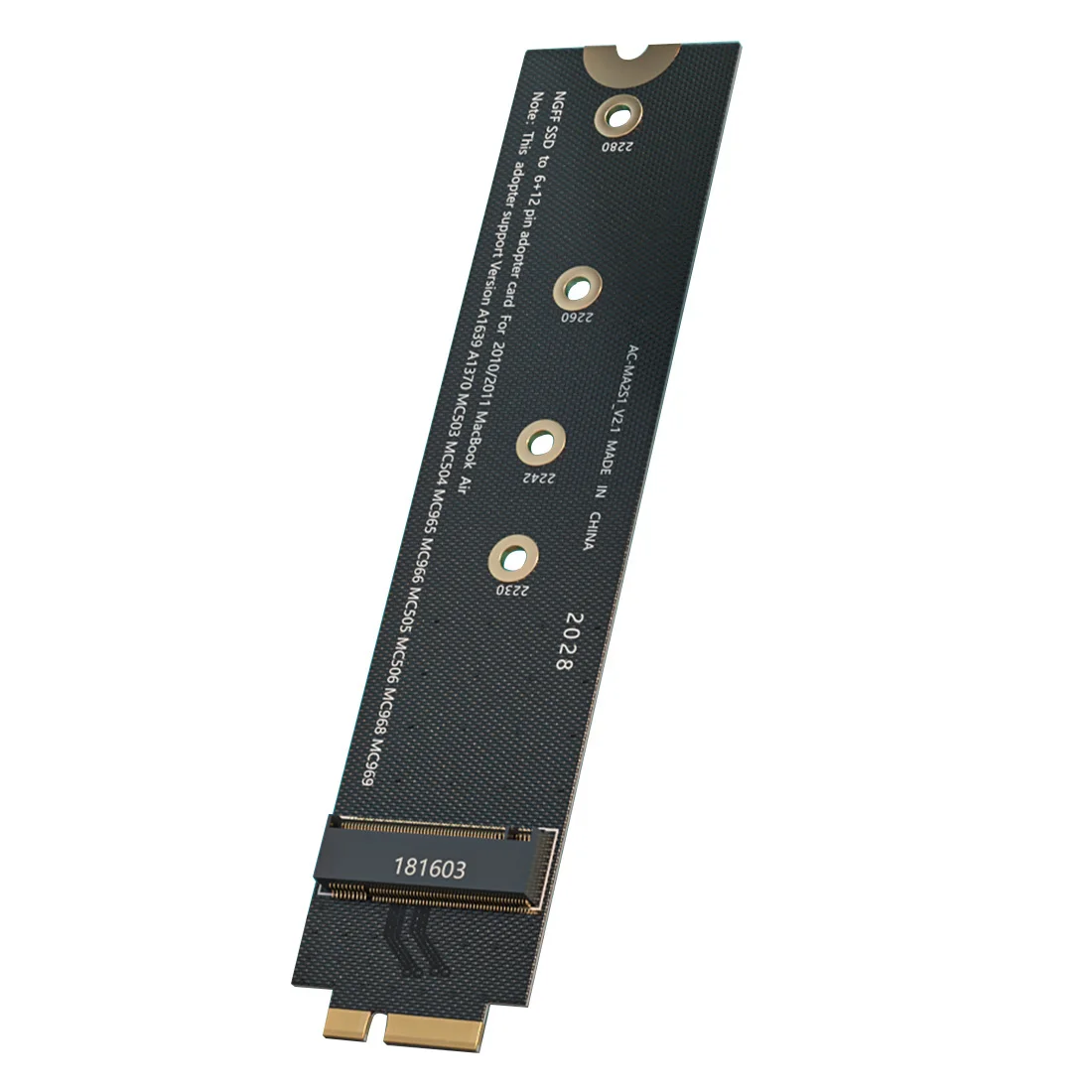 XT-XINTE M2 SSD адаптера для MacBook Air 2010 2011 A1370 A1369 записная книжка NGFF M.2 2230 2242 2260 2280