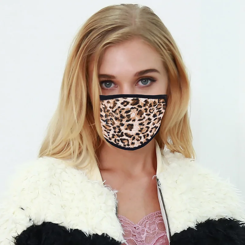 Хлопковая Пылезащитная маска с леопардовым принтом пылезащитный респиратор для