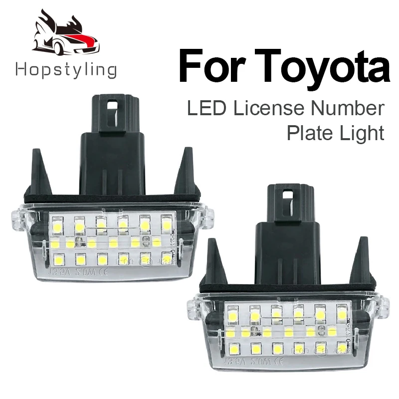 2 шт. ошибок светодиодный номерного знака светильник для Toyota Avensis Yaris Ractis Camry Corolla