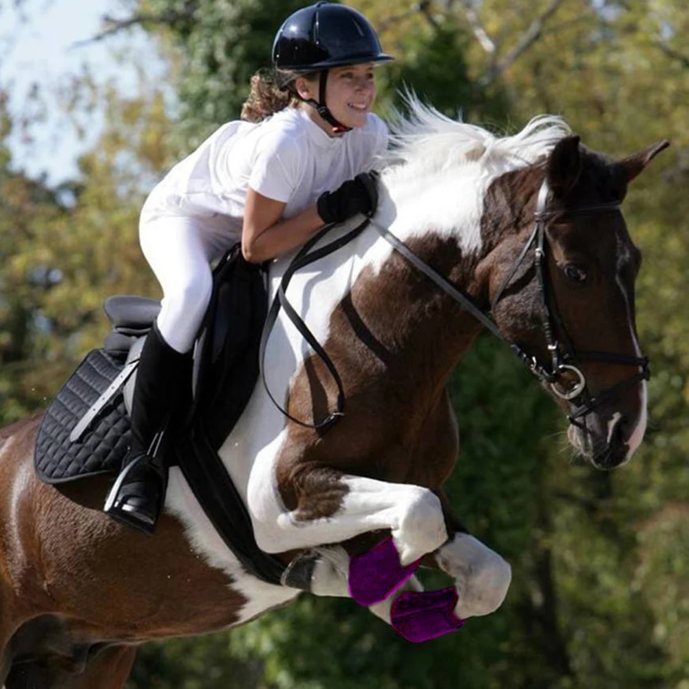 

1 Pair Adjustable Leg Guards Horse Washable Outdoor Protective Gear High Elastic Cloth Training Shock Absorbing Magic Sticker