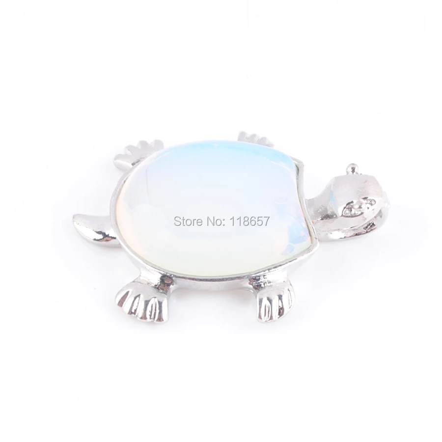 Ожерелье с подвеской в форме черепахи из натурального опала и бусин, модное украшение для женщин и мужчин с цепочкой чакр, 18 дюймов. IN3731.