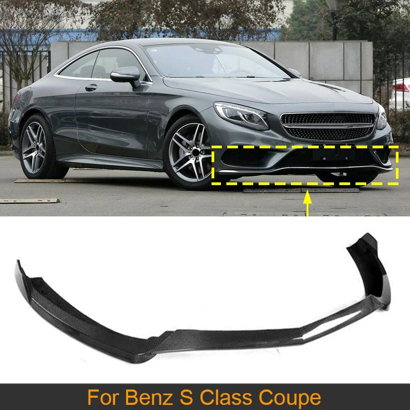 

Front Lip Splitters Apron Bumper for Mercedes-Benz S-Class S500 S550 Coupe 2-Door 2014-2017 Front Lip Carbon Fiber / FRP