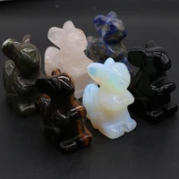hot selling natural stone ornaments kangaroo shape diy making bracelet necklace jewelry accessories 30x50mm