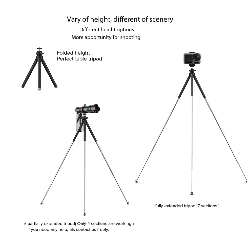

360-degree rotation, expandable and flexible SLR tripod, vertical shooting, mobile phone tripod stand