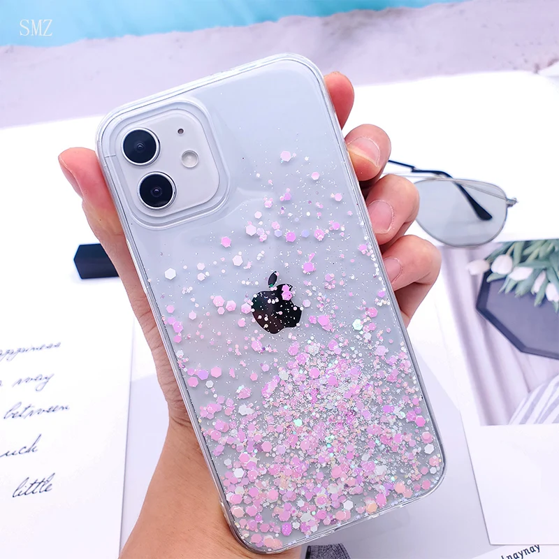 

For Vivo Y51 S1 X60 Pro V20 SE Y85 Y12 Phone Case Funda Candy Stars Bling Glitter Soft Silicone Y20 V20se Shockproof Back Cover