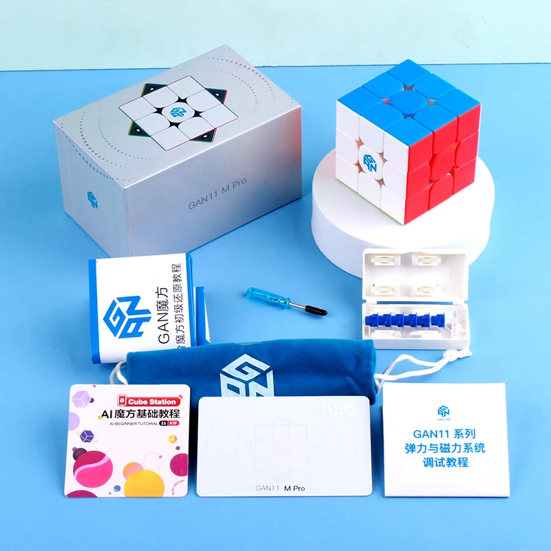 GAN-cubo m&aacute;gico magn&eacute;tico profesional para ni&ntilde;os, cubos de rompecabezas GAN11M, juguetes para ni&ntilde;os gan 11 M Pro 3x3-4