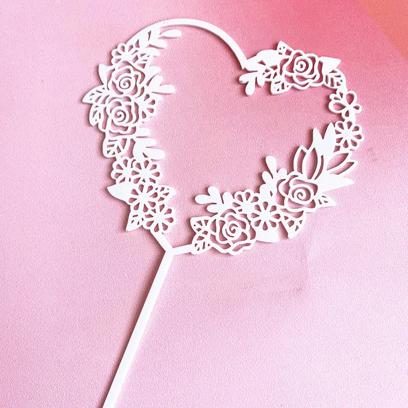 Высококачественная акриловая роза кружева в форме сердца фотообои