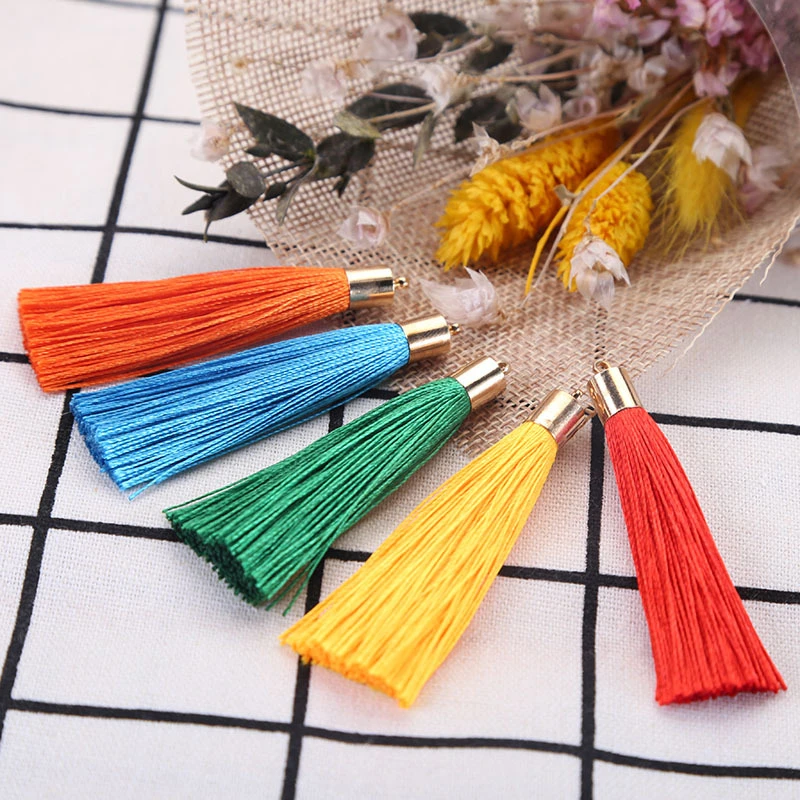 10Pcs Mini Metal Cap Tassel Jewelry Curtain Garments Decorative Accessories DIY Key Cell Phone Bag Fringe Trim Tassels Pendant | Дом и сад