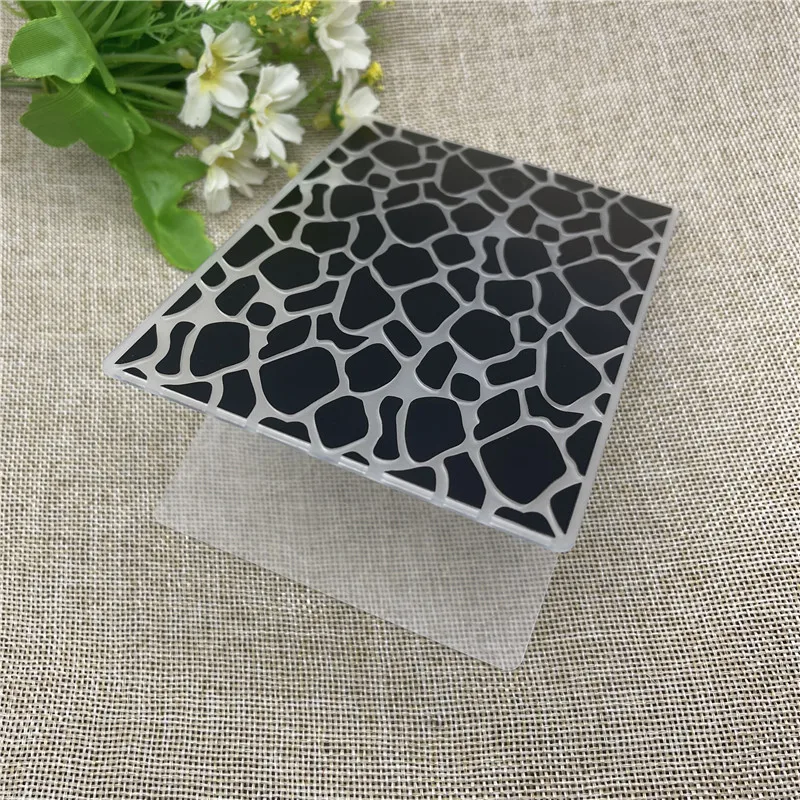 Пластиковая папка для тиснения каменная булыжница узор DIY альбом скрапбукинга