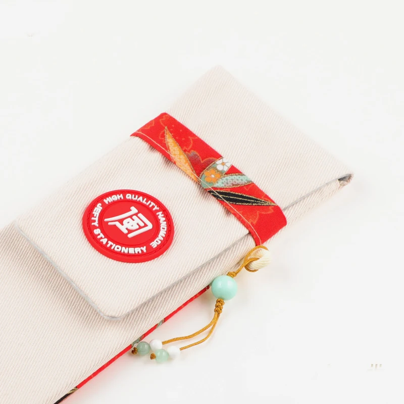 Японский стиль бамбуковый пенал с принтом в виде листьев для ручки студенческий