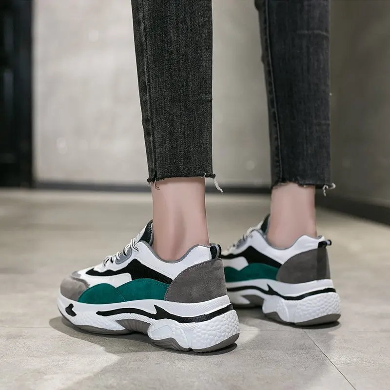 Женские повседневные кроссовки на платформе модные Светоотражающие спортивные