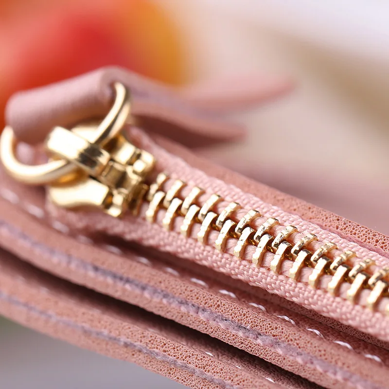 Дамский короткий кошелек на молнии и застежке из ПУ кожи 2 см|Женские кошельки| |