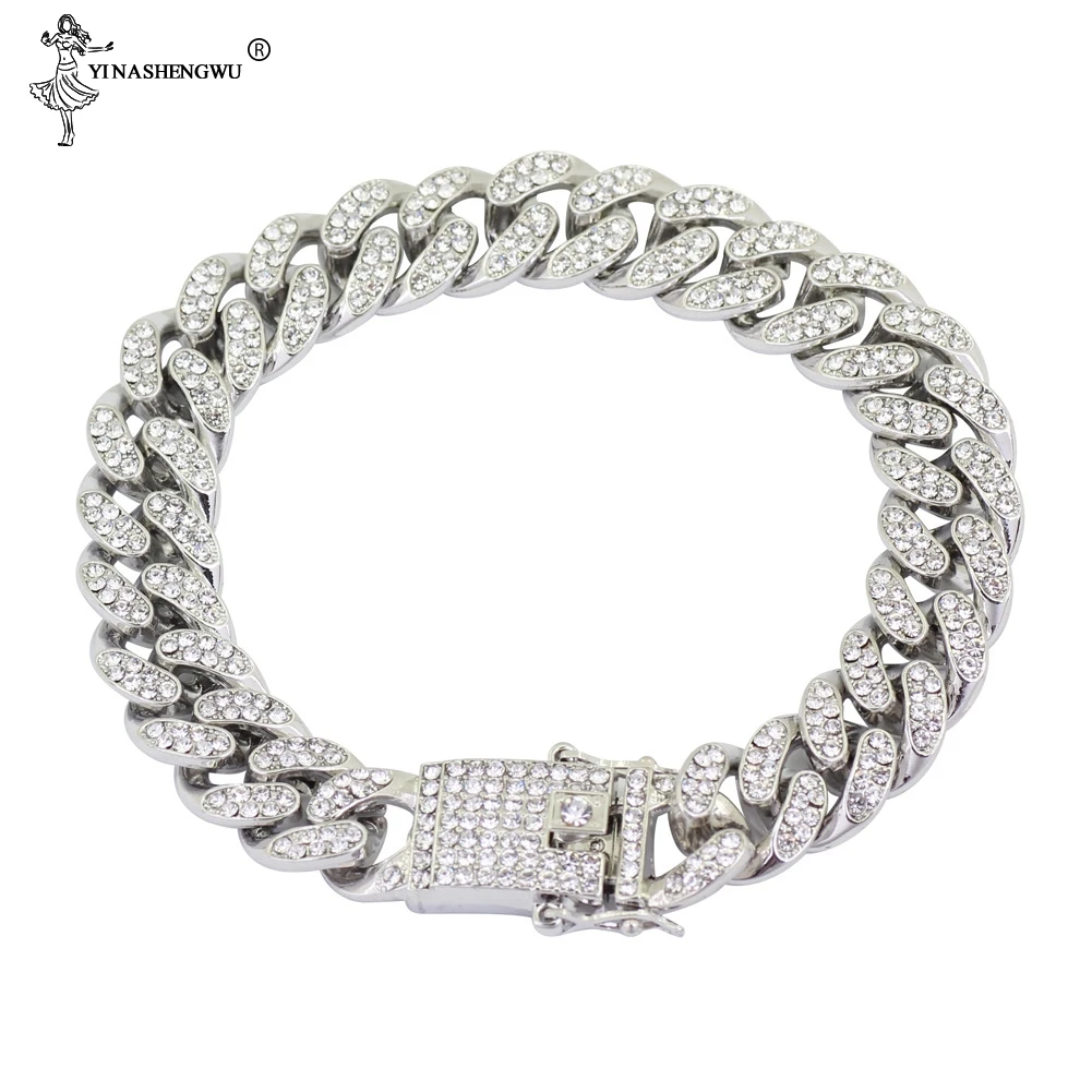 Стразы со льдом в стиле хип-хоп 1 комплект 13 мм золотой цвет полностью Майами