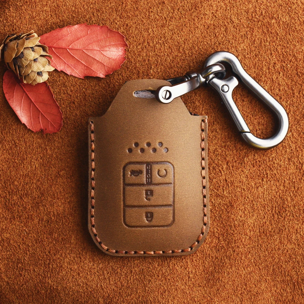 Чехол Dandkey для автомобильных ключей чехол из натуральной кожи брелок Honda Civic Accord