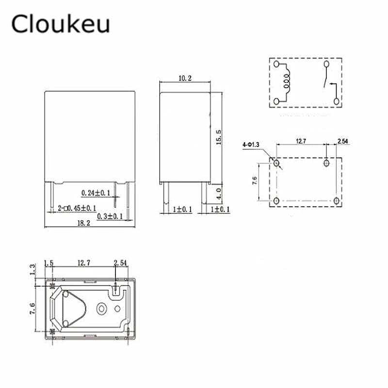 

DIP4 SJ-S- 105DMH 112DMH 124DMH 5V 12V 24V 10A