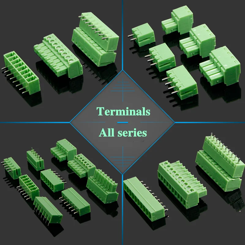 5 комплектов разъемов для печатных плат вставная Клеммная колодка 3 81 мм