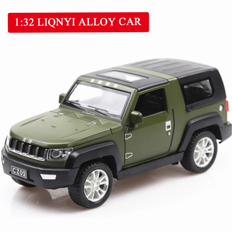 Модель автомобиля джип Пекин внедорожник из сплава модель с акустическим светом