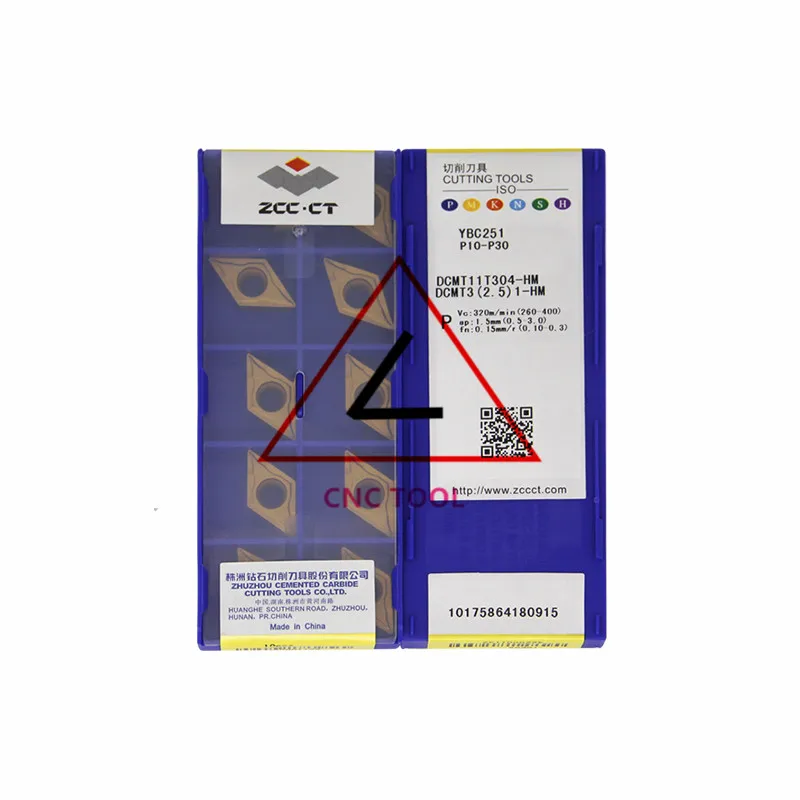 

DCMT11T304-HM YBC251 10pcs Original CHINA ZCCCT Turning Inserts