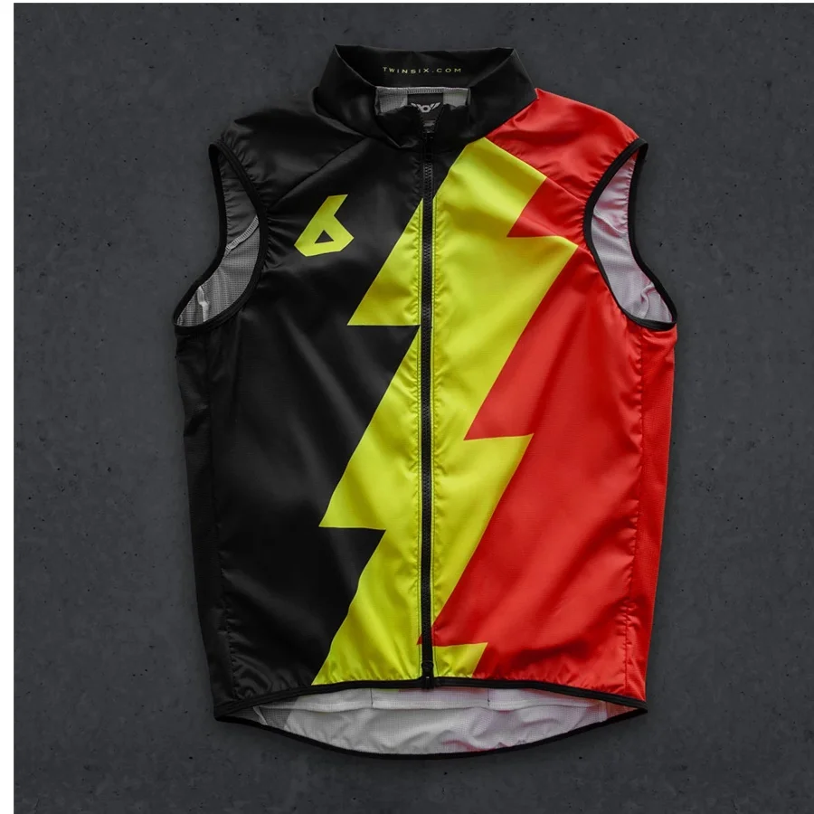 

TWIN SIX cycling vest men Windproof sleeveless chaleco ciclismo hombre Breathable Fast drying Bicycle Clothing Gilet