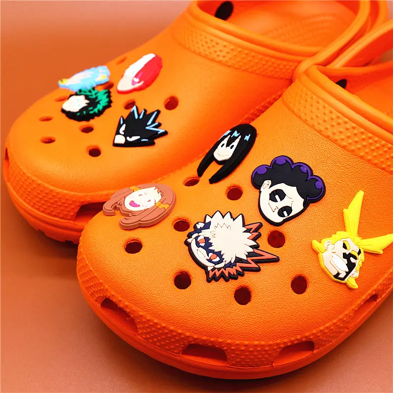 1pcs Japanese Manga Shoe Charms Hot Anime My Hero Academia PVC Shoe Accessories Decoration Fit Croc Jibz Party Kids Gifts U290 images - 6