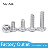 1050pc m2 m2 5 m3 m4 304 a2 stainless steel pwm din967 cross phillips pan round truss head with washer padded collar screw bolt