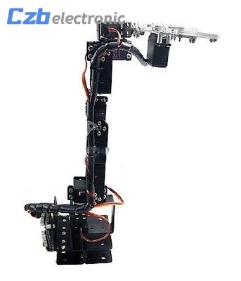 1set Aluminium Robot 6 DOF Arm Mechanical Robotic Clamp Claw Mount Kit W/ Servos Servo Horn For Arduino DIY Parts | Электроника