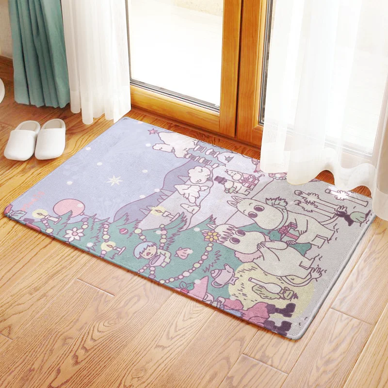 Moomin, коврики для ванной, ковер, маленький мой коврик для ванной, скользкий двойной напольный коврик, короткий пушистый, для ванной комнаты, Нескользящая лента, Alfombra De Bano - Цвет: D22