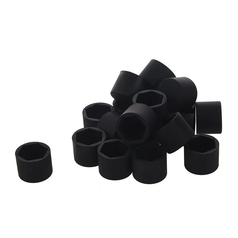 

20pcs Universal Black Silicone Wheel Lugs Nuts Bolts Covers Protective Caps 21mm