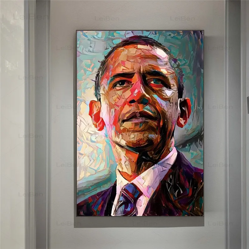 U.s. President Obama Portrait Canvas Painting Art Posters and Prints Modern Popular Modular Pictures Home Decor Bedroom Murals | Дом и сад