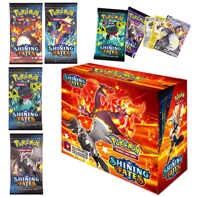 2021 новейшие Pokemon карты 360 шт. английский Покемон TCG: Сияющий Fates Booster Box торговая