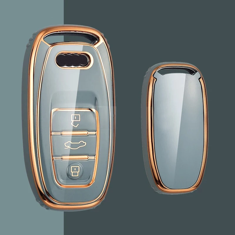 

TPU Car Key Case Cover Shell Fob For Audi A1 A3 A4 A5 A6 A7 A8 Q3 Q5 Q7 S4 S5 S6 S7 S8 R8 TT Holder Keychain Accessories