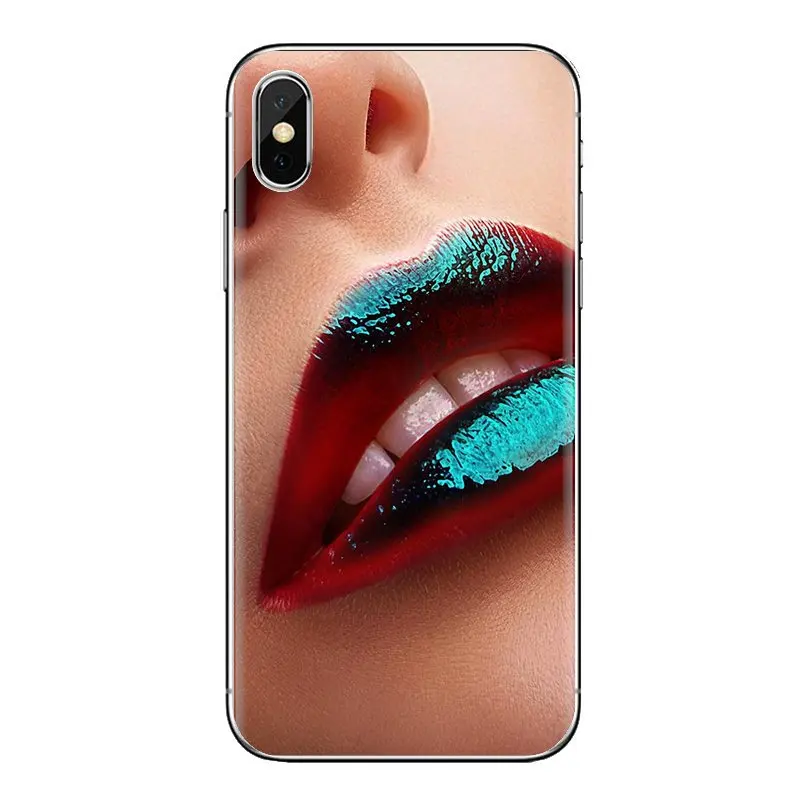 Роскошные Силиконовые чехлы с красными сексуальными губами в Корейском стиле