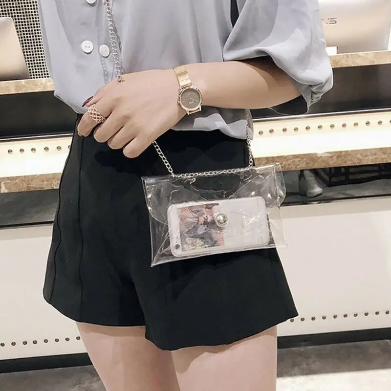 Женская прозрачная сумка из ПВХ сумка-тоут сумка-кошелек для путешествий карт