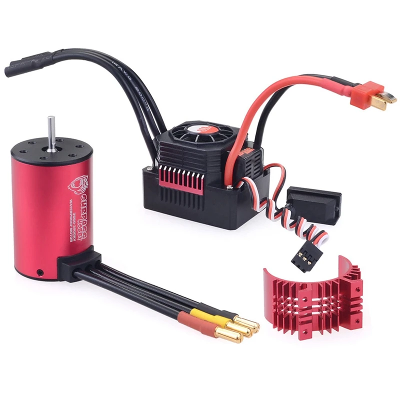 

Surpass Hobby Kk водонепроницаемый комбо 3660 3800Kv бесщеточный двигатель с теплоотводом 80a Esc для Rc 1/10 Drift Racing Car