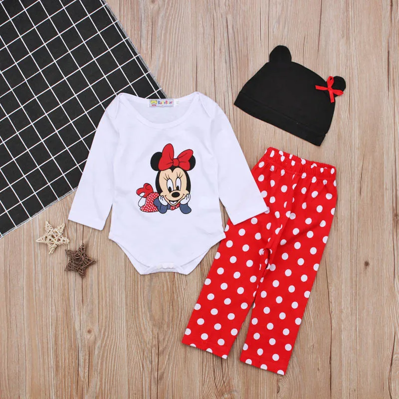 Одежда для малышей с изображением Микки и треугольника штаны хлопковая одежда