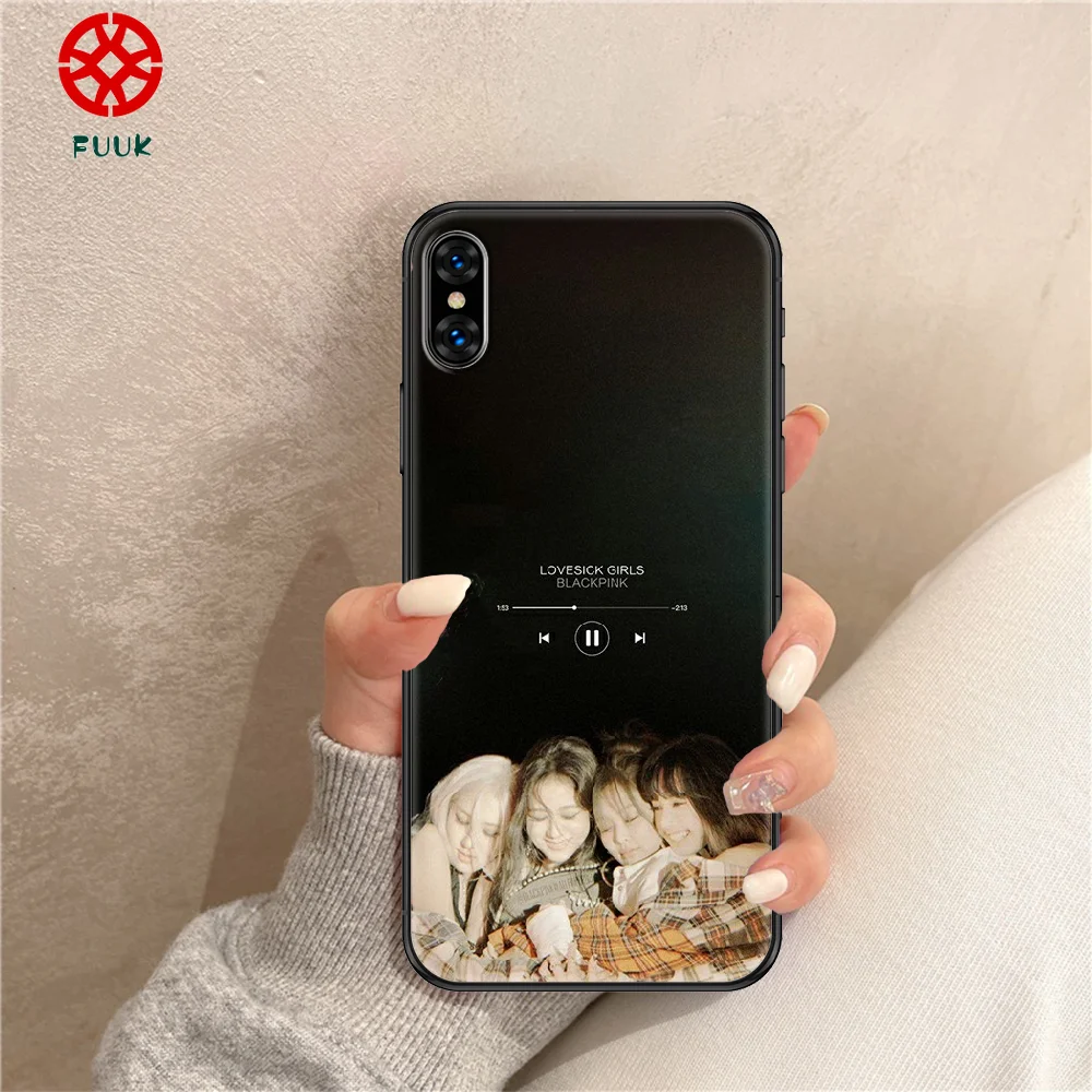 

BLACKPINKS Kpop Phone Case Cover Hull For iphone 5 5s se 2 6 6s 7 8 12 mini plus X XS XR 11 PRO MAX black soft cell cover tpu