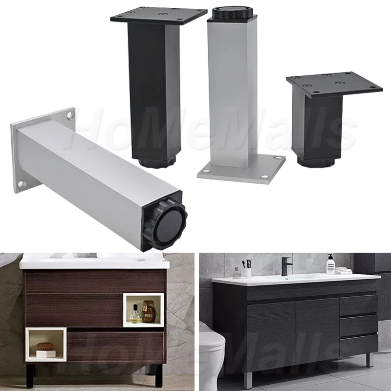 

4 шт., регулируемые ножки для шкафа, из алюминиевого сплава