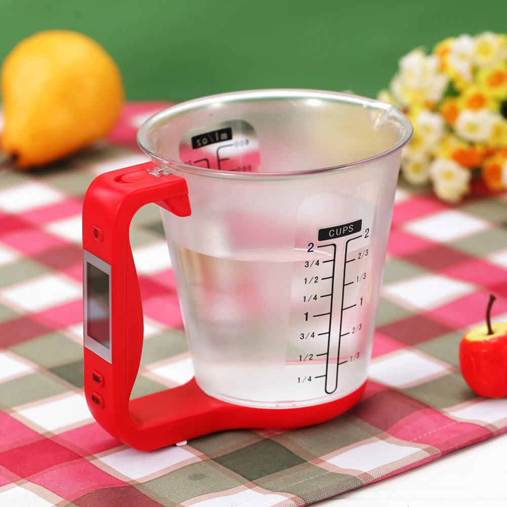 

Electronic Cup Kitchen Scales Digital Beaker Libra Electronic Tool Scale With LCD Display Temperature Measurement Cups