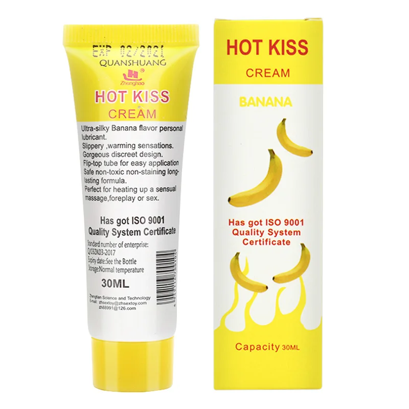 30 мл банановый Крем фруктовый вкус съедобный водорастворимый гель лубрикант для