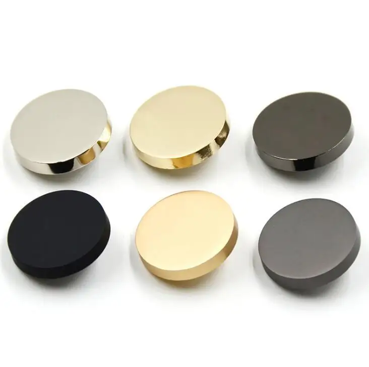 10 шт./лот металлические пуговицы аксессуары для одежды плоская Золотая пуговица